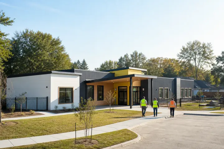 Commercial modular building design for Naperville projects