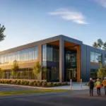 Modular employee office and break facilities for a Memphis Tennessee distribution center